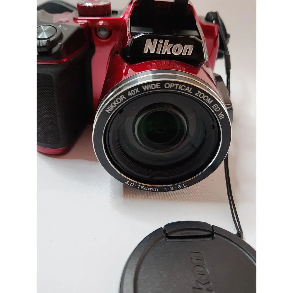 Nikon COOLPIX B500 Red – Tested – Cracked Screen – Works – For Parts/Repair